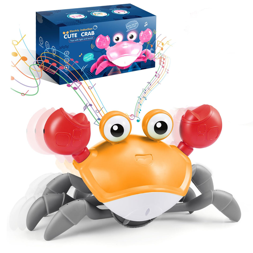 Adeokay Krabbe Baby Spielzeug 1 2 3 Jahr, Baby Crab Crawling Toy Spielzeug ab 6 7 8 9 10 Monate Kind