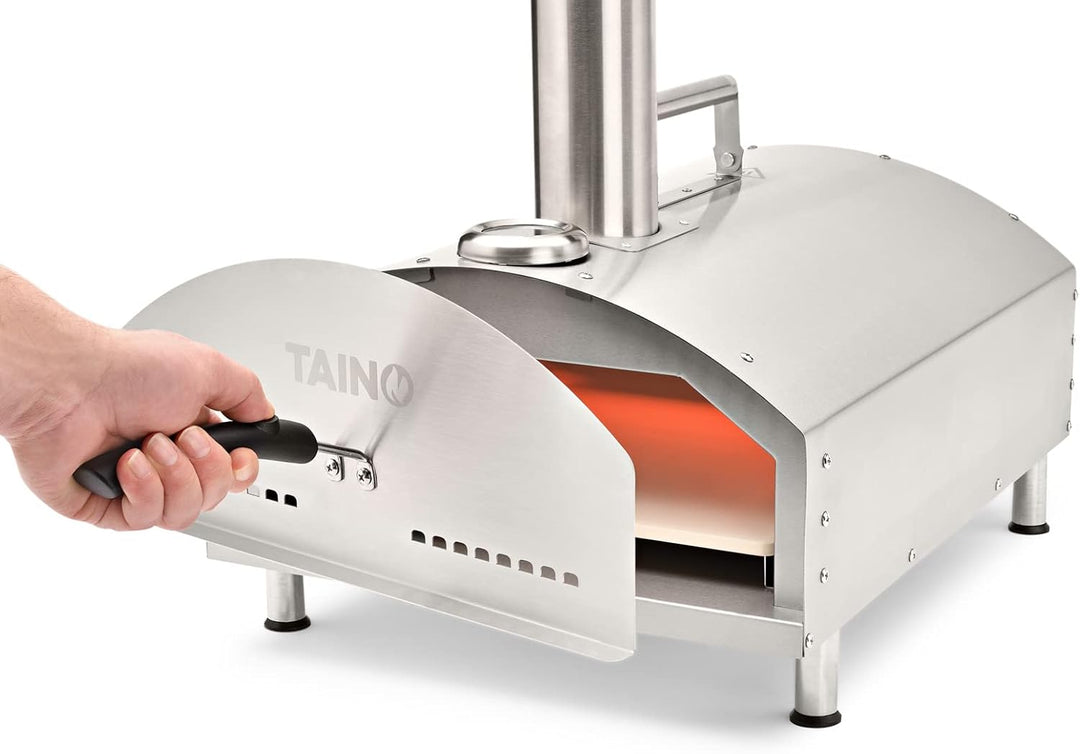 TAINO STONEY Pizzaofen Pizzastein Grillofen Backofen Pizzabackofen Edelstahl Pizzastein Pizzaheber S