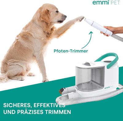 emmi-pet Grooming Kit Pro - 8in1 Hundeschermaschine | Dreifachnutzung mit Schermaschine, Kamm & Stau