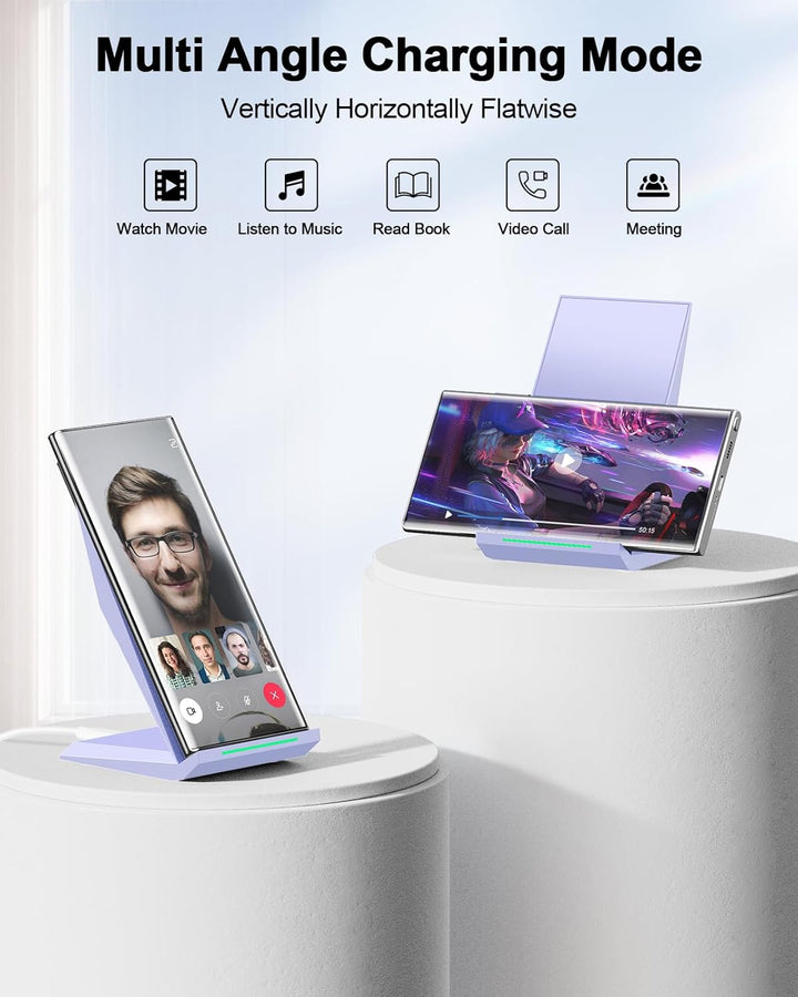 Fast Wireless Charger,NANAMI kabelloses Ladegerät (mit USB C ladegerät 20W PD Adapter) für Apple iPh