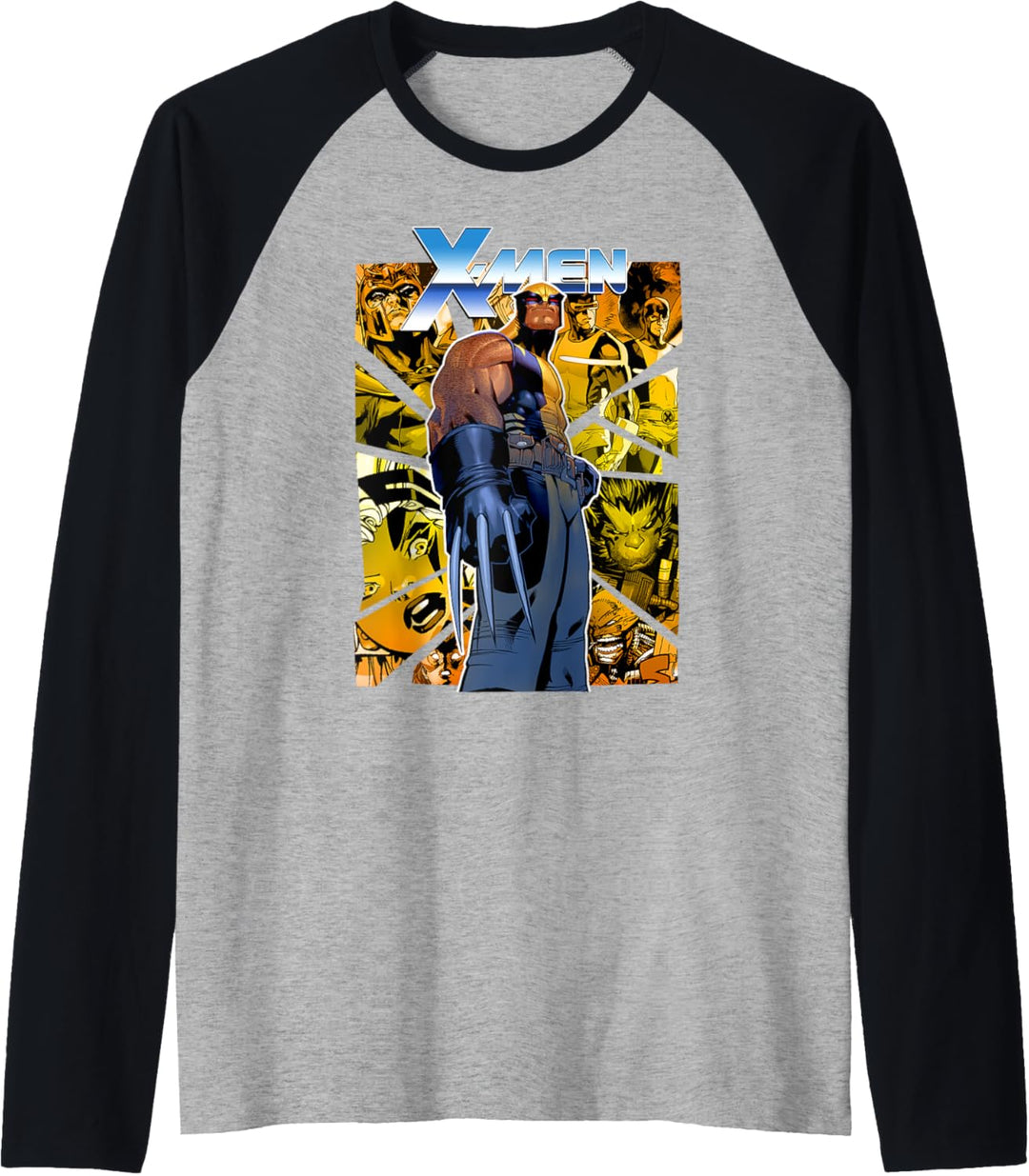 Marvel X-Men Wolverine Shattered Class Collage Raglan