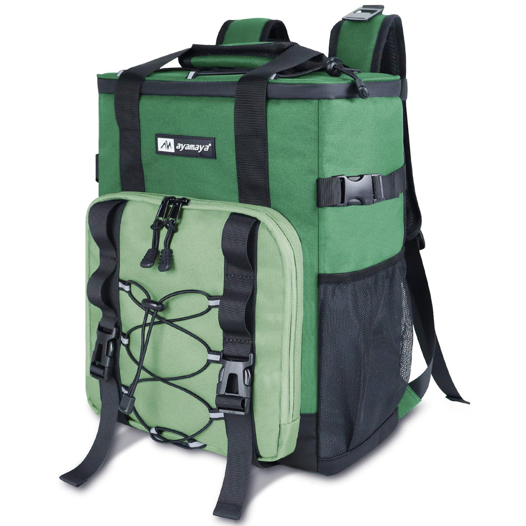 Kühlrucksack 20L Kühltasche Rucksack Gross Faltbar, 24 Dosen Kühl Thermo Rucksack Gross Isolierte Kü
