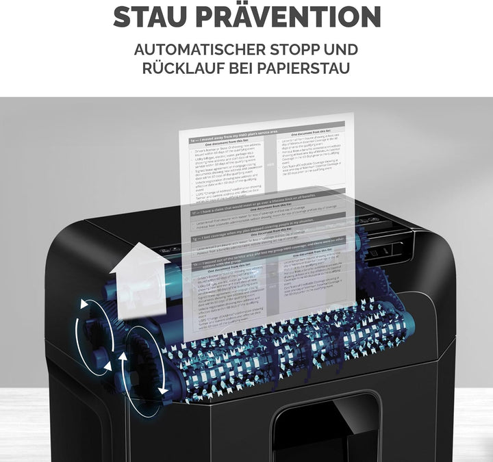 Fellowes Autofeed Aktenvernichter, AutoMax 90M, Minicut (P4), Papierschredder für Büro, Schredder, m