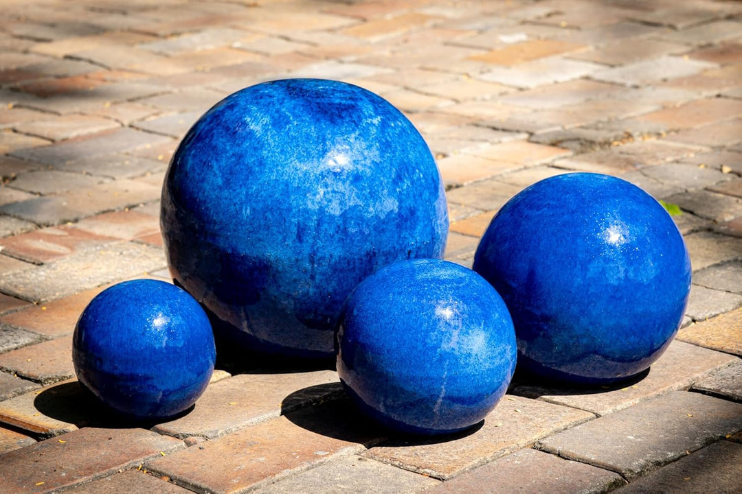 Dekokugel Gartenkugel glasiert -Blau, Grün, Anthrazit, Türkis, Aqua- sehr hochwertig frostfest und w