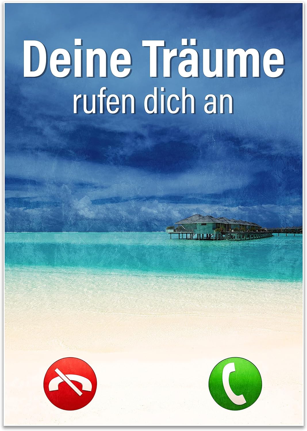 wandmotiv24 Poster als Wanddeko, Grösse Din A0, Deine Träume, Anruf, Karibik, Moderne Wanddeko, Wand