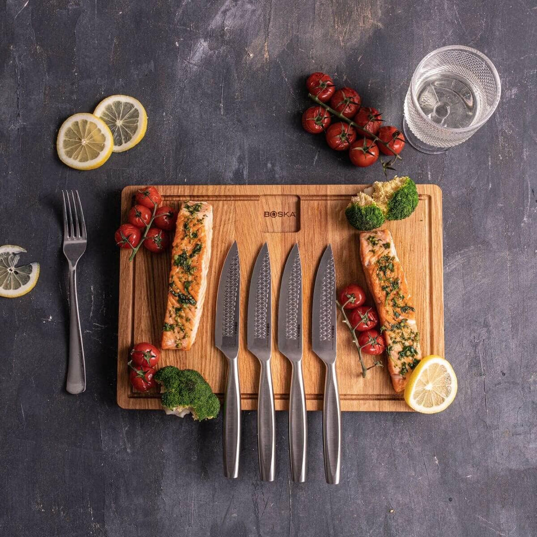 Boska Steakmesser-Set Monaco+ / 2er-Set/Edelstahl-Messerset/Zum Schneiden von Fleisch(ersatz), Fisch