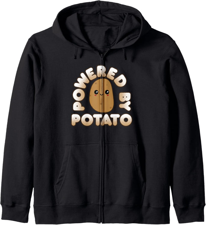 Funny Potato Gift Cute Kawaii Style Powered By Potato Kapuzenjacke