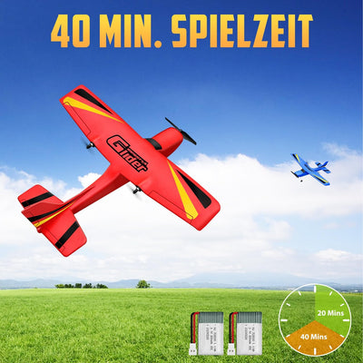 HAWK'S WORK 2 Kanal RC-Flugzeug, RC Flugzeug Ready to Fly, 2.4GHz Ferngesteuertes Flugzeug, Leicht z
