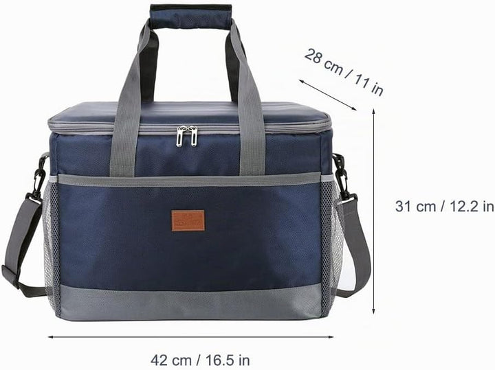 Grosse Faltbar Thermotasche, 36L Kühltasche, Lunchtasche, Picknicktasche, mit Verstellbaren Schulter