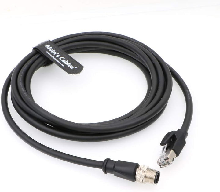 Alvin's Cables M12 D-Code 4-Pin Stecker auf RJ45 Ethernetkabel Hochflexibel für Industrielle Kameras