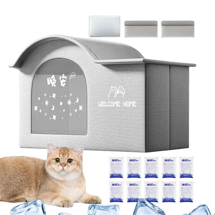 Katzen Kühlhaus, Zusammenklappbares Kühlhaus Für Hunde, Schutzraum Für Junge Katzen, Für Outdoor Ind