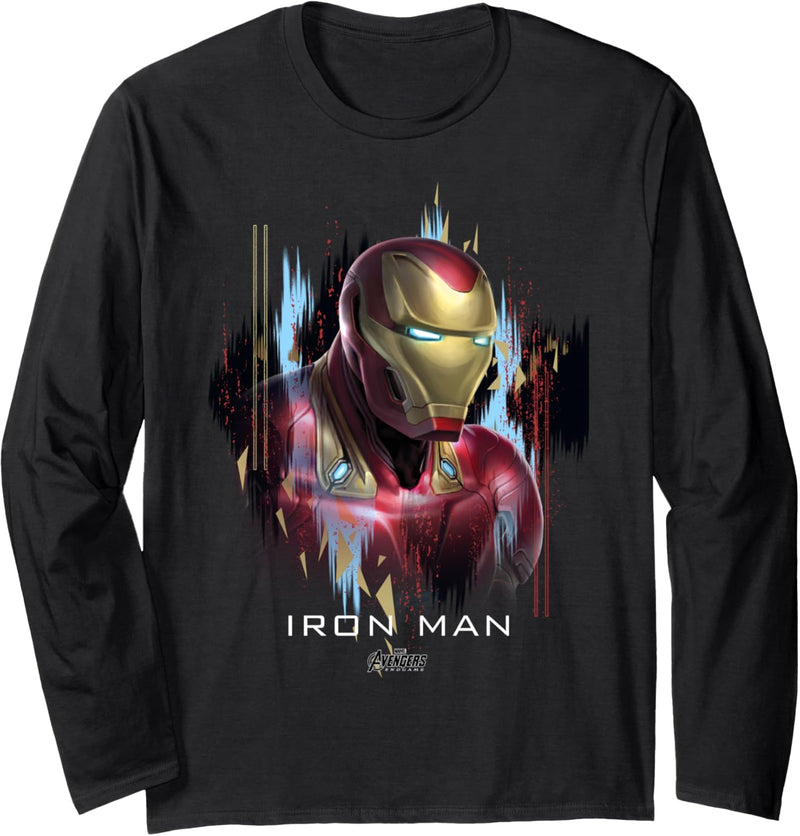 Marvel Avengers: Endgame Iron Man Paint Swipe Portrait Langarmshirt