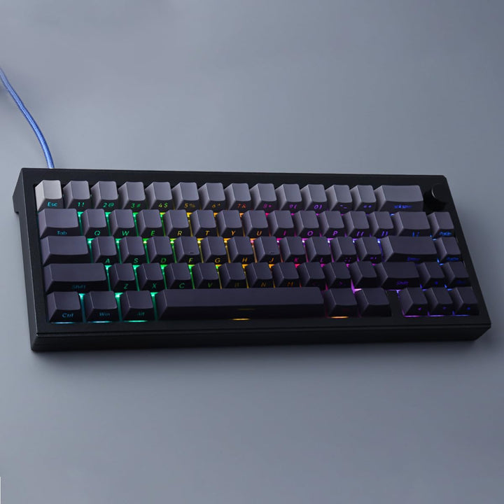 PBT Keycaps 135 Tasten Custom Grey Gradient Keycaps Letter Side Engraved Transparent Tastenkappe ANS