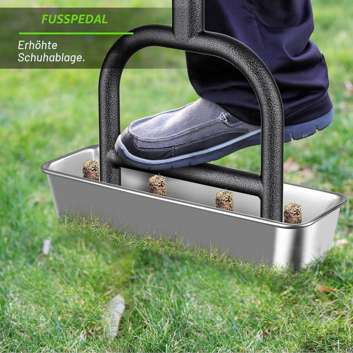 BeneLabel Rasenlüfter, 4 Zinken Garten Gras Belüftung Boden Aerifizierer Handvertikutierer Stecker W