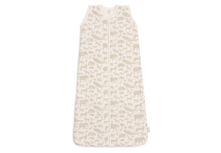 Jollein Baby Boys, Baby Girls, Unisex Baby abnehmbare Ärmel 90cm Schlafsack, Nougat, Animals