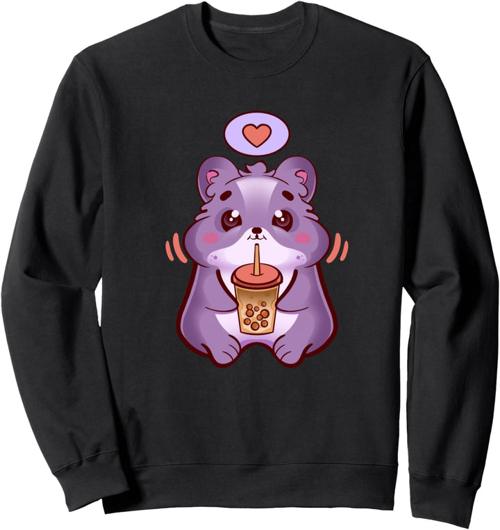 Hamster mit Bubble Tea, Mädchen, Kinder, Kawaii Kult Sweatshirt