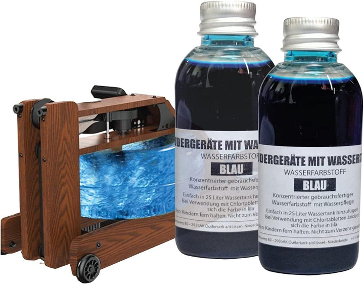 Rudergerät Tankwasserfarbe Jahrespackung Blau 2 x 55ml mit Handschuhe um Flecken ihre Haut zu verhin