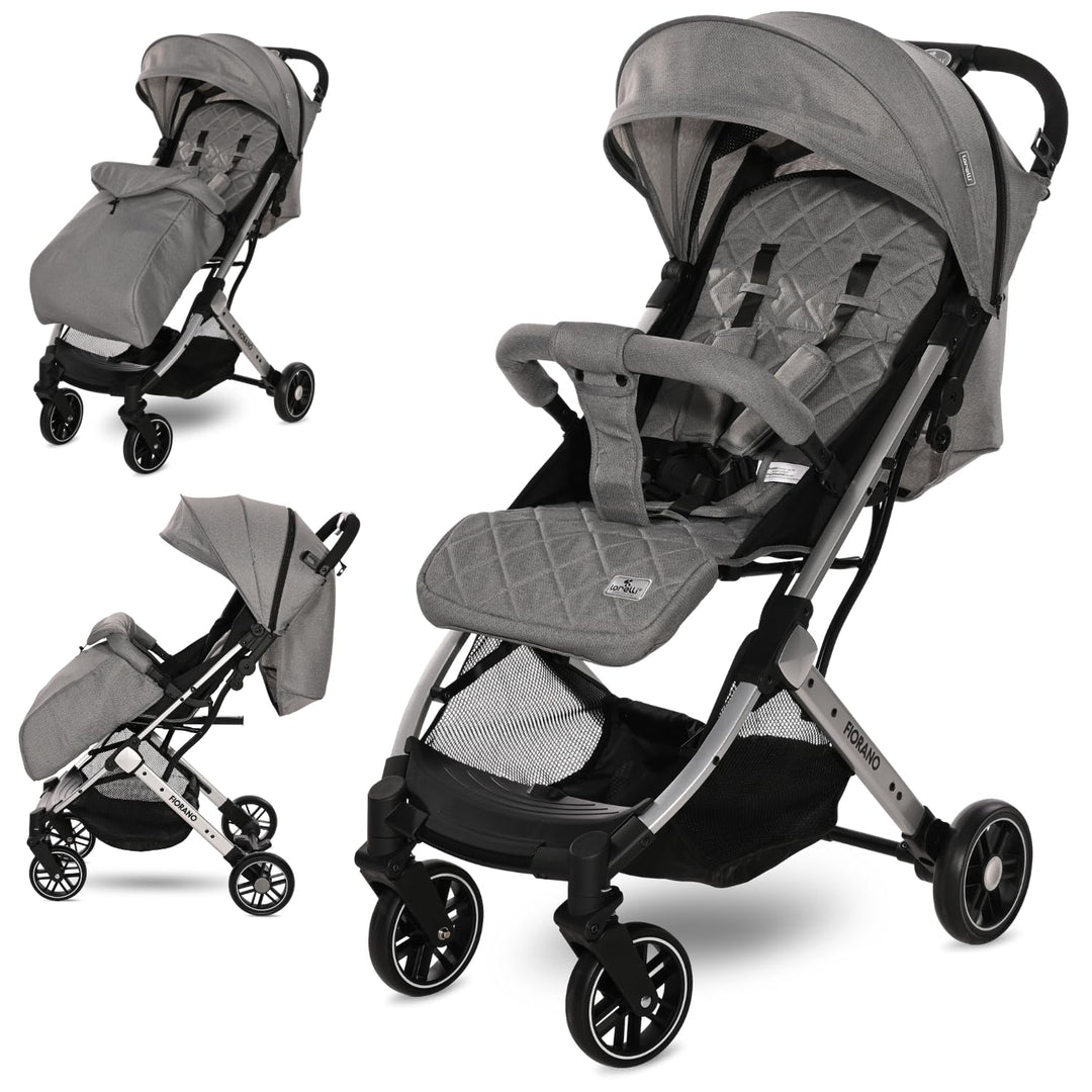 Lorelli Kinderwagen Fiorano, Reisebuggy, Baby Buggy klein zusammenklappbar, leicht, nur 7,5 kg, komp