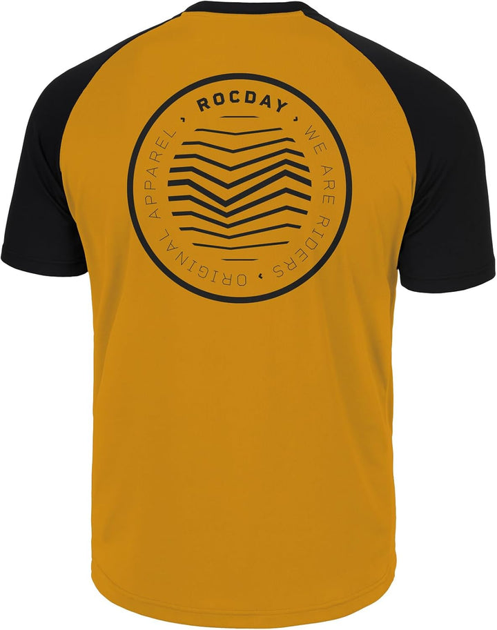 Kurzarm Jersey Gravel, Schwarz-gelb