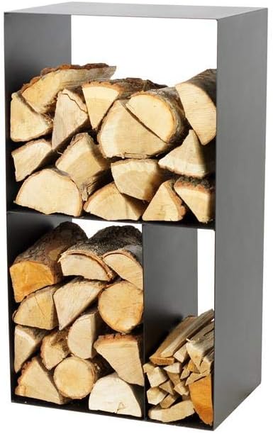 Holzregal Brennholzregal Kaminholzregal Magnus R146 schwarz