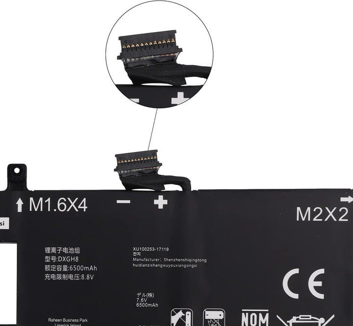 Swark Laptop Akku DXGH8 Replacement Komplett with XPS 13 9370 9380 Inspiron 13 7390 7391 2-in-1 5390