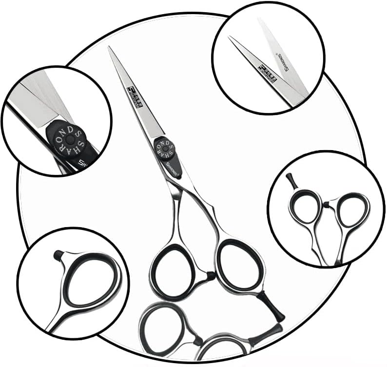 5,5/6 Zoll japanischer 440C Laser Haarschneidesalon professioneller Friseur Ausdünnung Haarschnitte