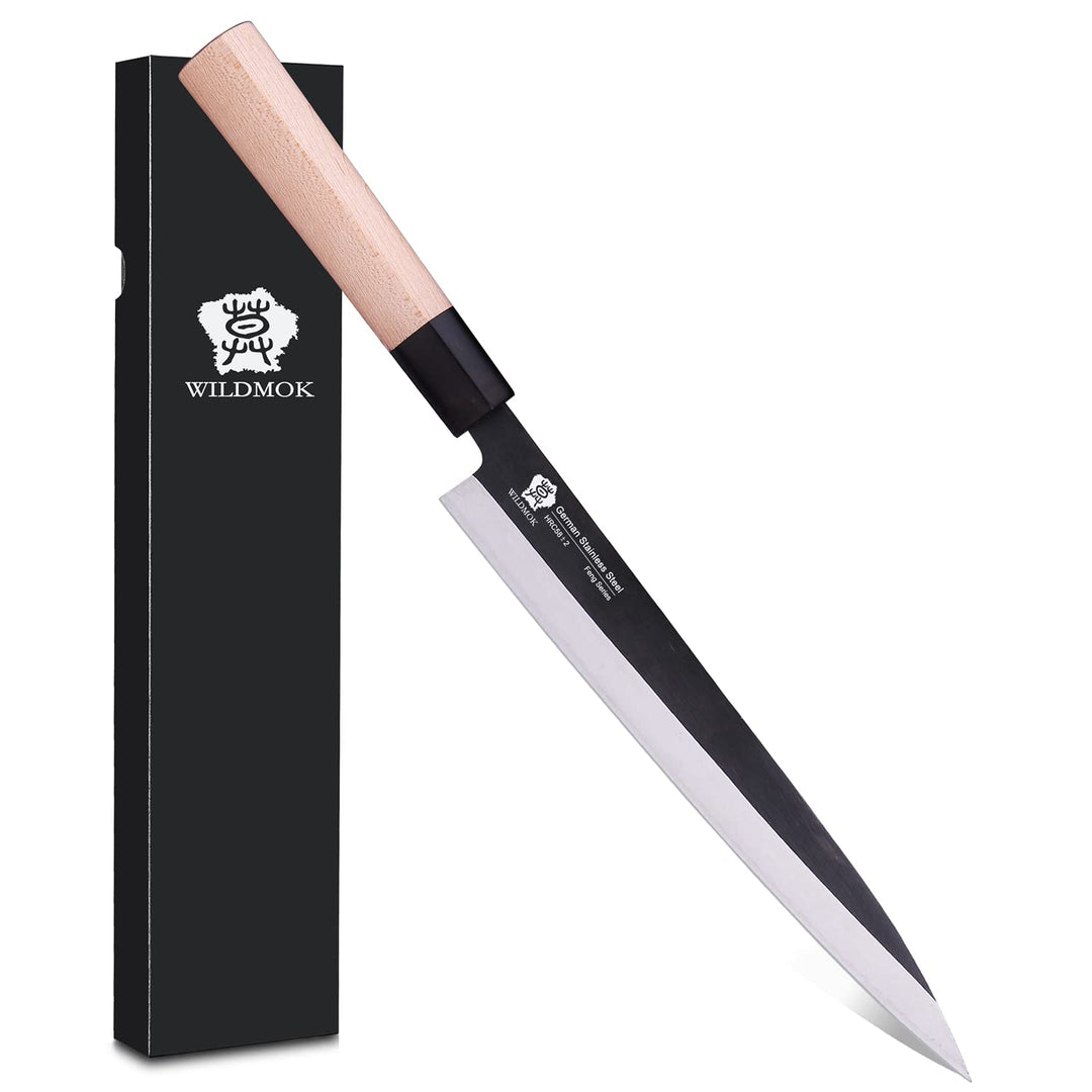 WILDMOK Sashimi-Messer 25,5 cm – Perfektes Yanagiba-Messer zum Schneiden von Sushi, Filetieren und Z