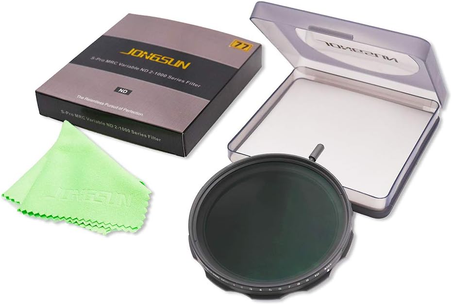JONGSUN Variable ND Filter 77mm, S-Pro HD MRC 16-Schicht Nanobeschichtung, ND2-ND1000, Kameraneutral