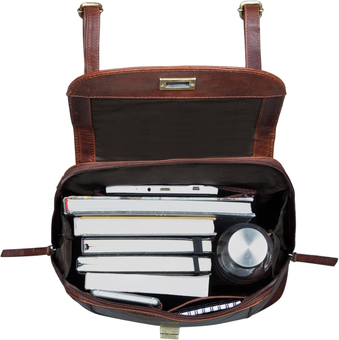 STILORD 'Victoria II' Lederrucksack Damen Vintage Rucksack für 13 Zoll MacBook DIN A4 Elegante Rucks