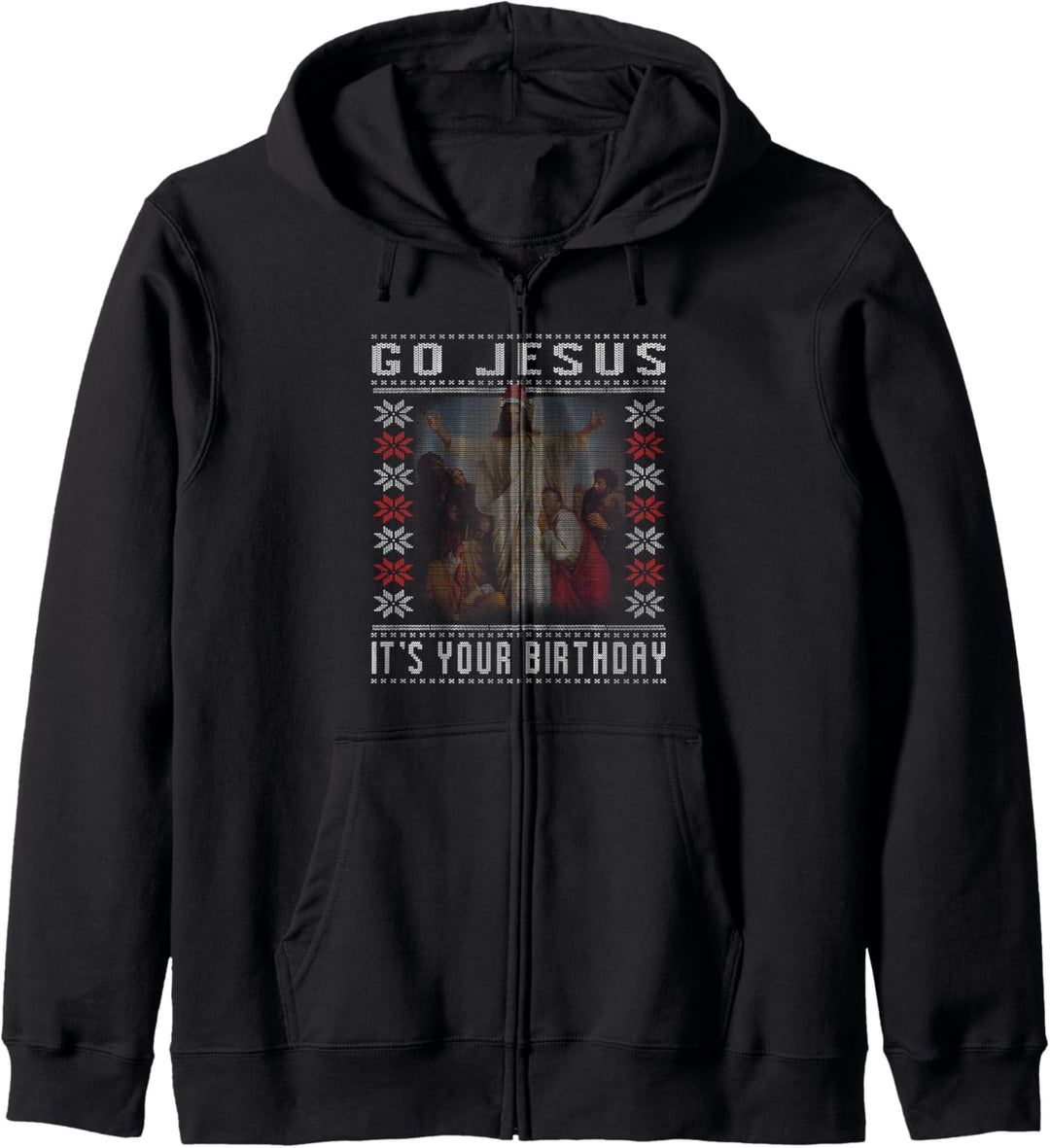 Go Jesus it's Your Birthday Ugly Christmas Ugly Xmas Idea Kapuzenjacke