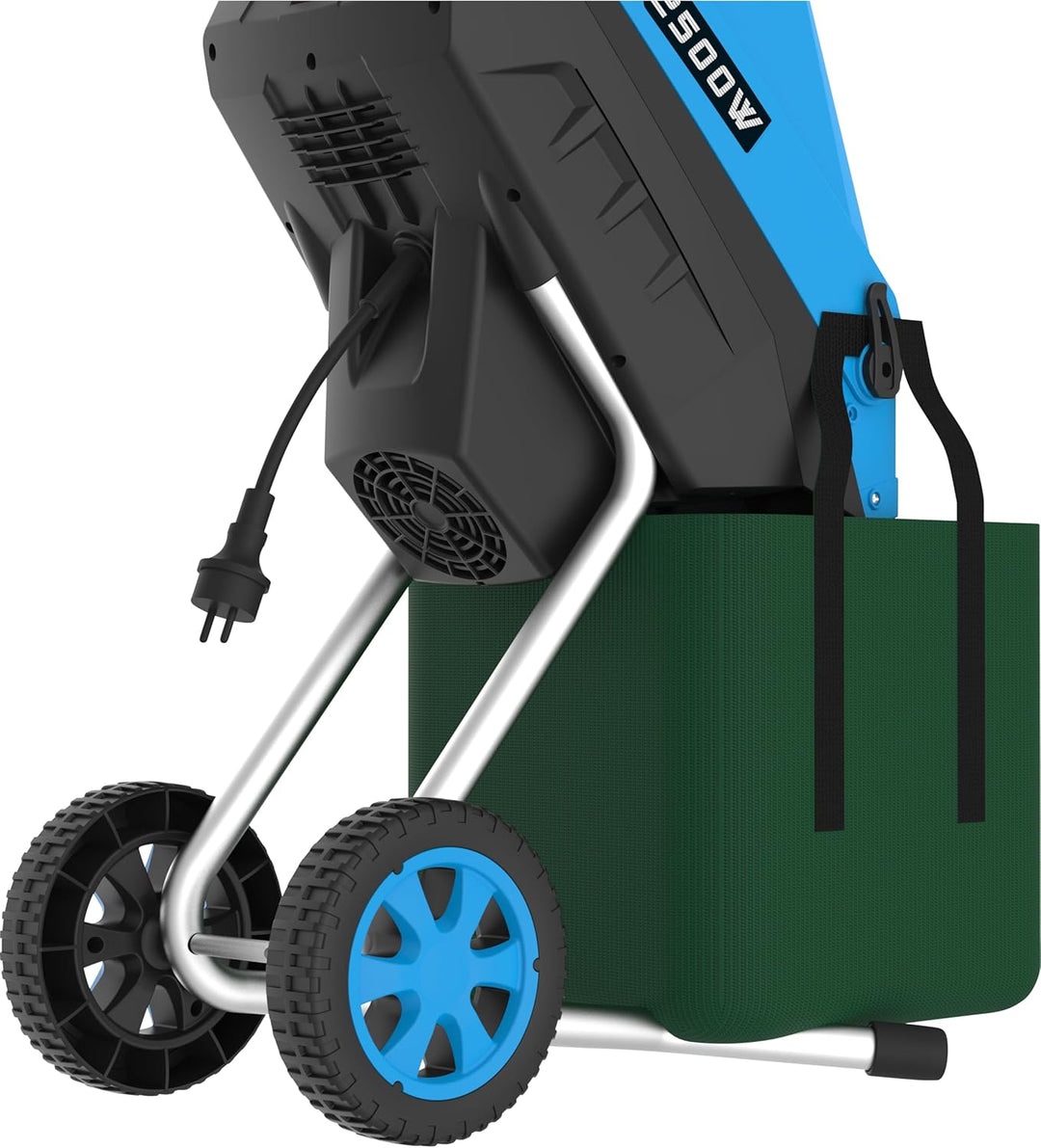 Güde Gartenhäcksler GH 2501 (2500 W, Messertechnik, wartungsarm, Selbsteinzug, Transporträder, Überl