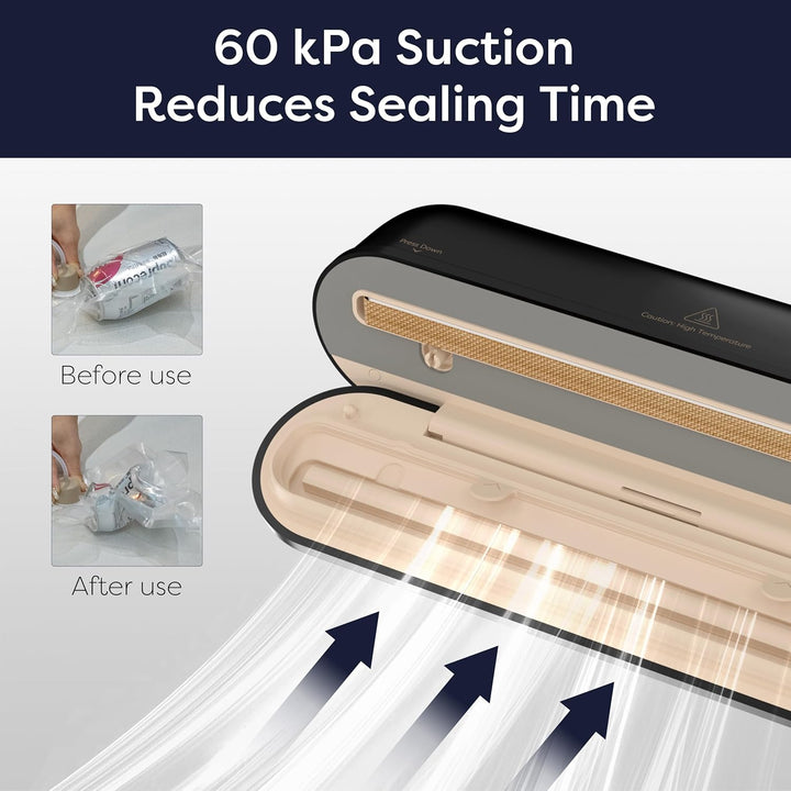 Ciarra Mini Folienschweissgerät, Vakumierergerät für lebensmittel 3 Modi, Automatisches Mini Bag Sea