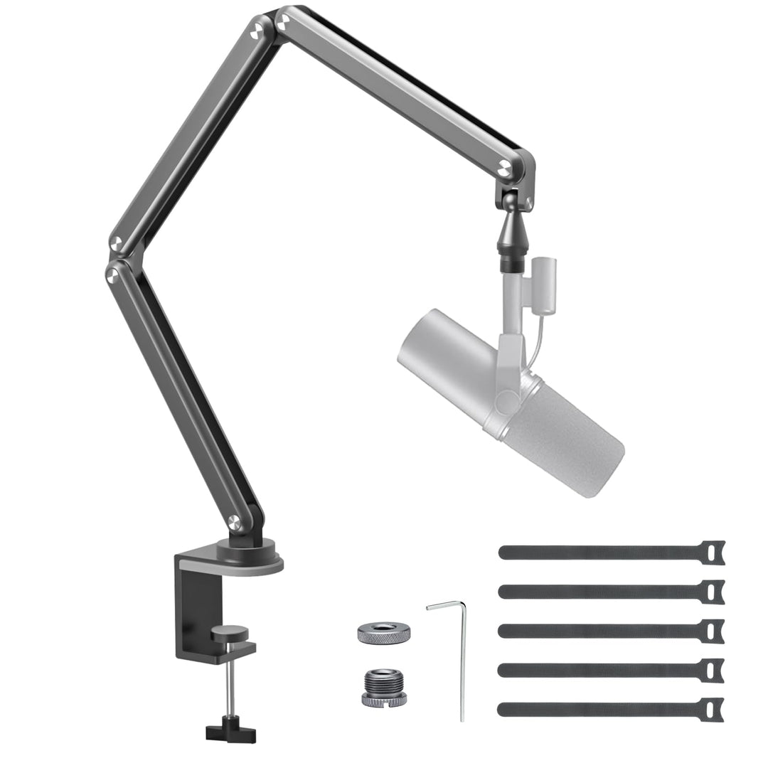 FULAIM Aluminium Mikrofon Arm kompatibel mit RODE Mikrofon, Einstellbarer Mikrofonständer für Shure