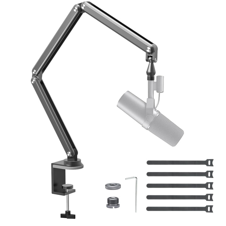 FULAIM Aluminium Mikrofon Arm kompatibel mit RODE Mikrofon, Einstellbarer Mikrofonständer für Shure