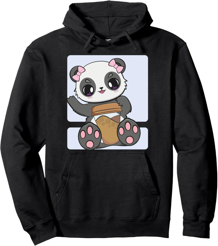 Panda Liebe Kaffee Und Espresso Anime Kawaii Barista Pullover Hoodie