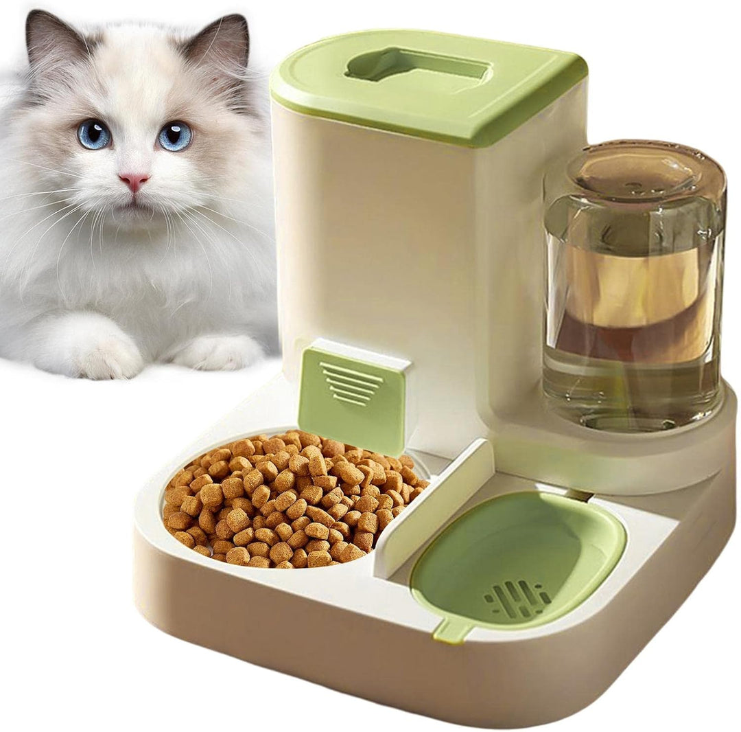 Automatisches Futter Und Wasserspender, 2 In 1 Haustier Futter Und Tränke, Katzen Wasserspender, Aut