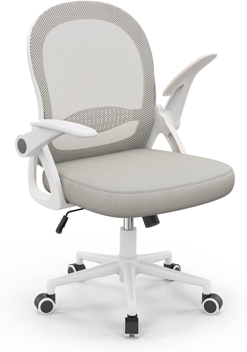 naspaluro Bürostuhl, Ergonomischer Schreibtischstuhl mit Atmungsaktiv Netzbespannung, Hochklappbare
