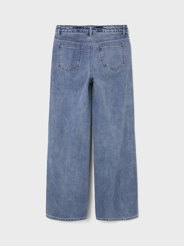 NAME IT Mädchen Nlfnoizza DNM Hw Straight Pant Noos Jeans 128 Medium Blue Denim, 128 Medium Blue Den