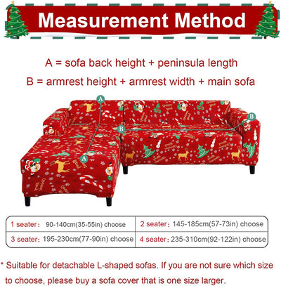 Jaotto Sofa Überwürfe Sofabezug Elastische Spandex Stretch Sofabezüge Couchbezug für L-Form Sofa Uni