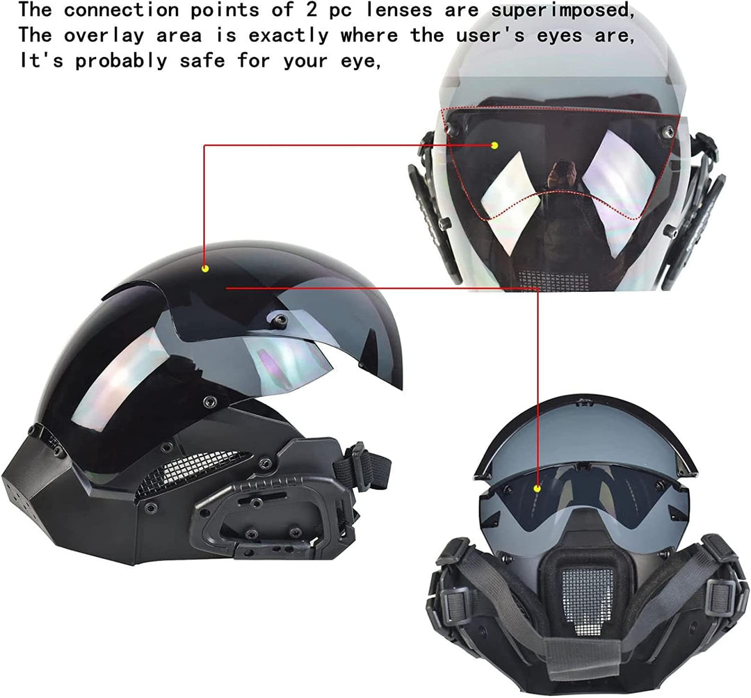 Cyberpunk Maske, Futuristische Techwear Maske Coole Cyber Maske, Halloween Cosplay Kostüm Maske