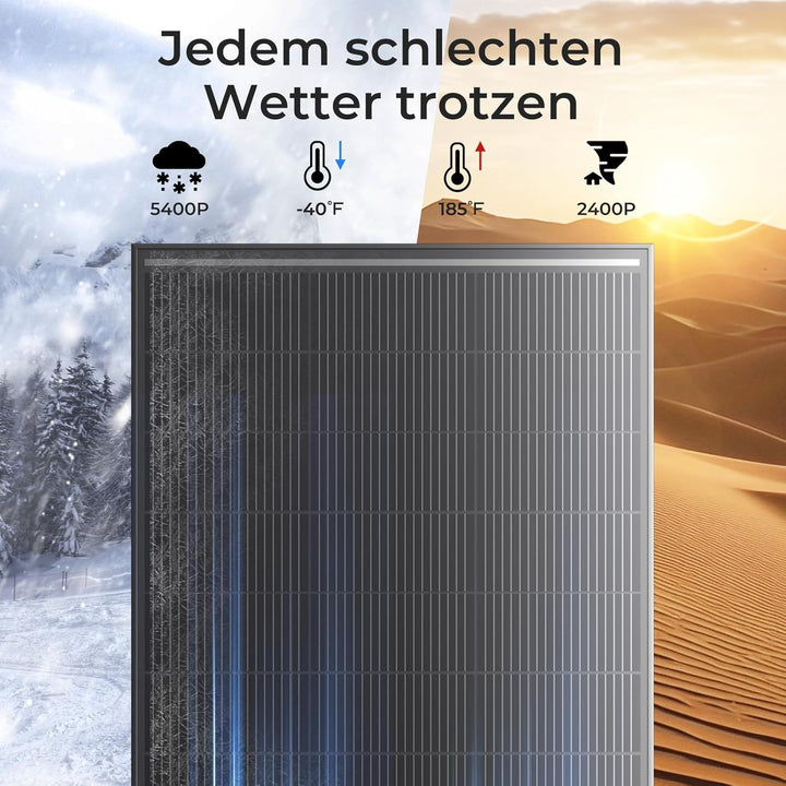 Solarpanel 2000W, 12V PV Modul, SMBB Technologie, Hohe Effizienz Monocrystalline Solarmodul, Full Bl