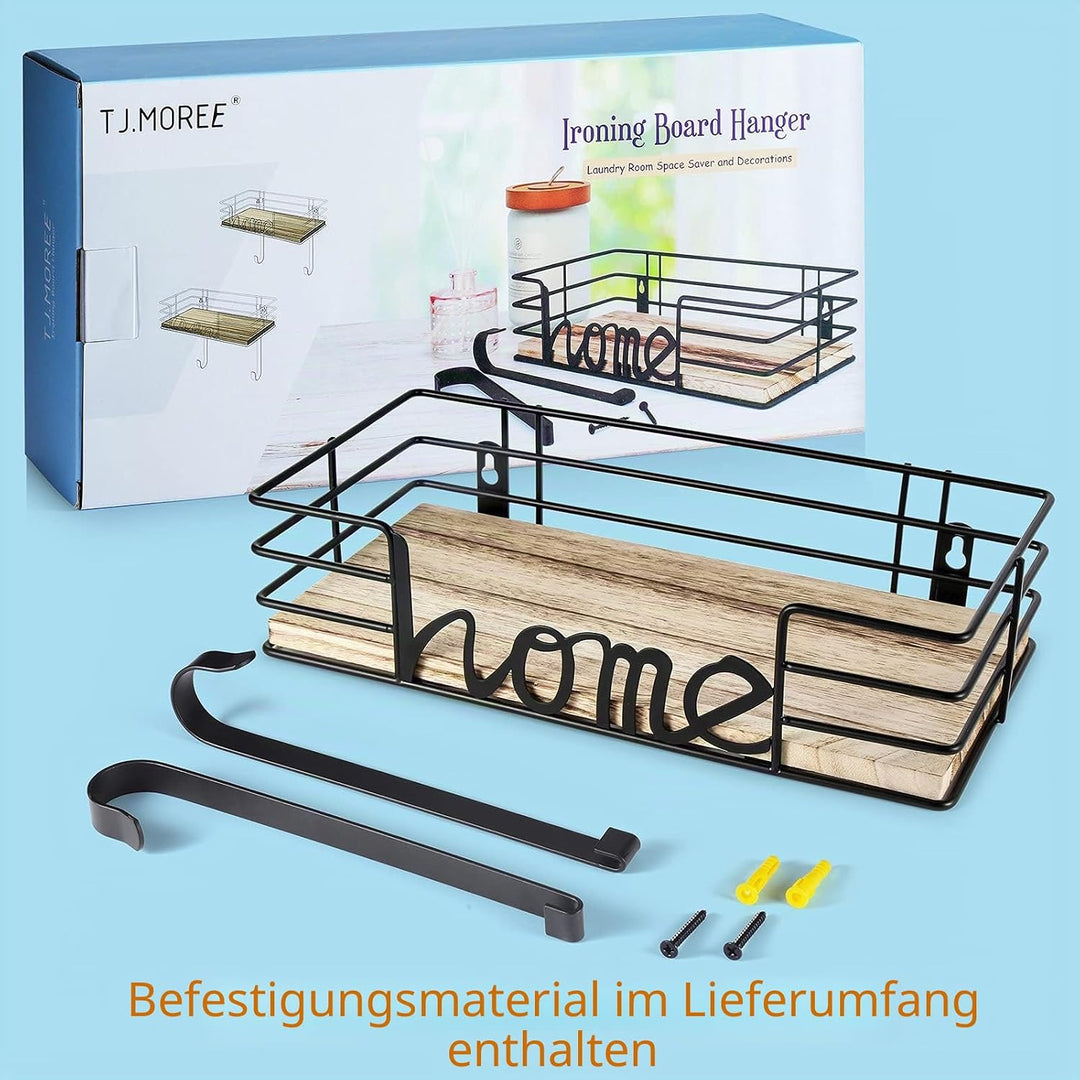 TJ.MOREE Bügelbrett-Aufhänger Wandhalterung – Waschküchen-Dekoration, Bügeleisen und Bügelbretthalte