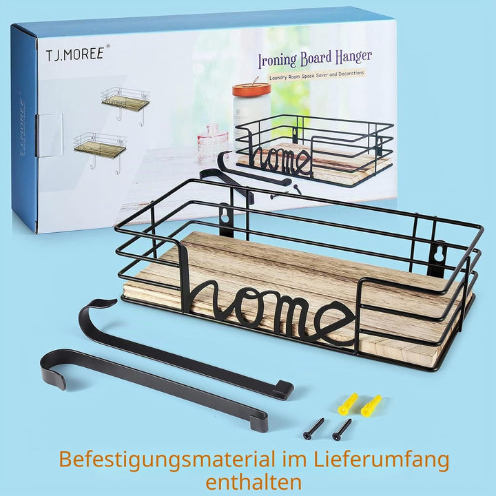 TJ.MOREE Bügelbrett-Aufhänger Wandhalterung – Waschküchen-Dekoration, Bügeleisen und Bügelbretthalte
