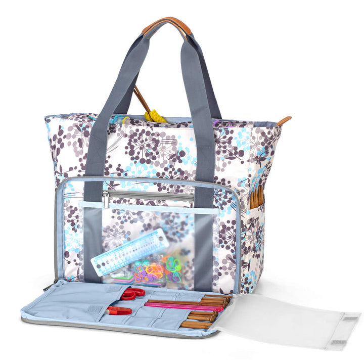 Teamoy Stricktasche Aufbewahrung, Aufbewahrungstasche für Wolle, Stricknadeln, Häkelnadeln, Strickpr
