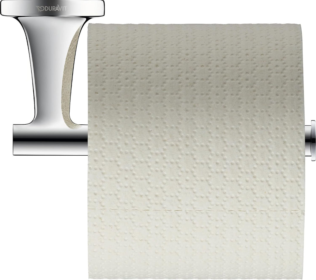 Duravit Papierrollenhalter Starck T, für 1 Rolle, Wandmontage, Chrom ohne Deckel für 1 Rolle Chrom,