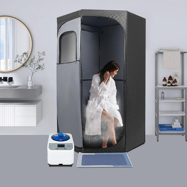 9 Heizstufen, Timer 5–60 min Dampfsauna Komplettset Sauna Für Zuhause Zelt Portable Mit Ofen Saunaze