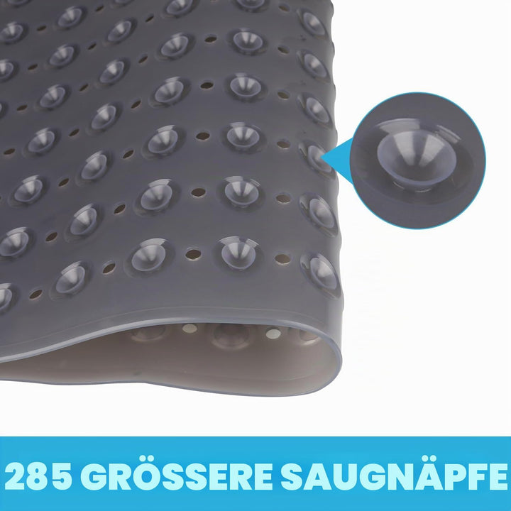 Leeko 80x80cm Duschmatten, rutschfest Badematte mit 285 Saugnäpfen und Abflusslöchern, PVC Material