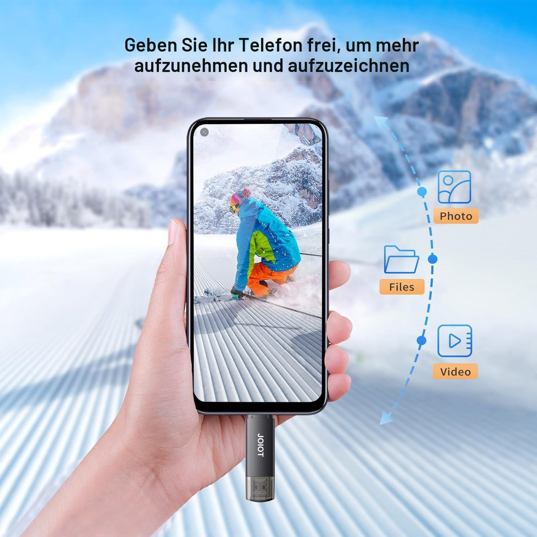 1 Stück USB-Stick 512 GB 3.0 JOIOT PenDrive USB C 3.0 2 in 1 USB C Stick für Handy 512 GB Speicherst
