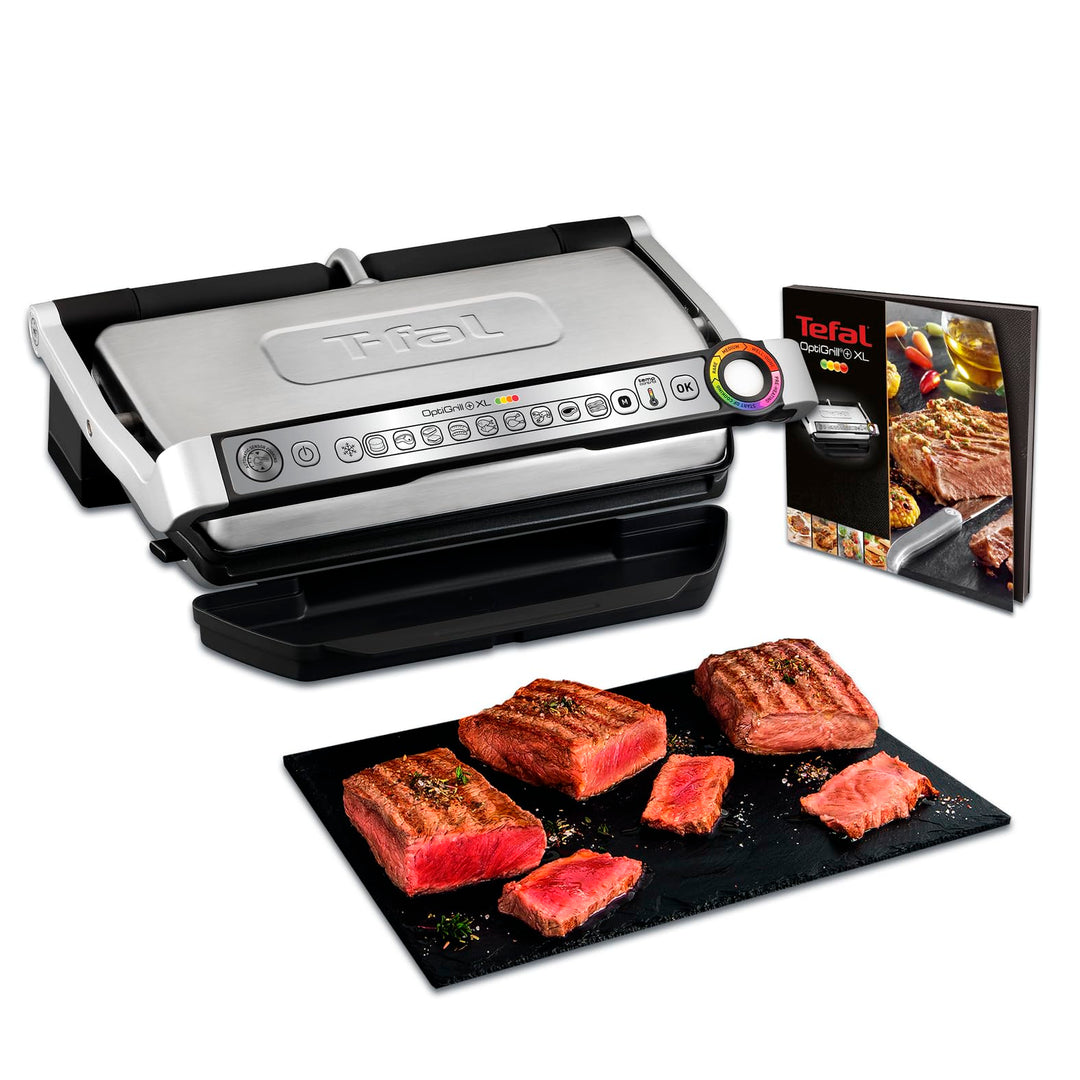 Tefal OptiGrill XL GC722D Kontaktgrill | XL-Grillfläche | Zusätzlichen Temperaturstufen | Automatisc