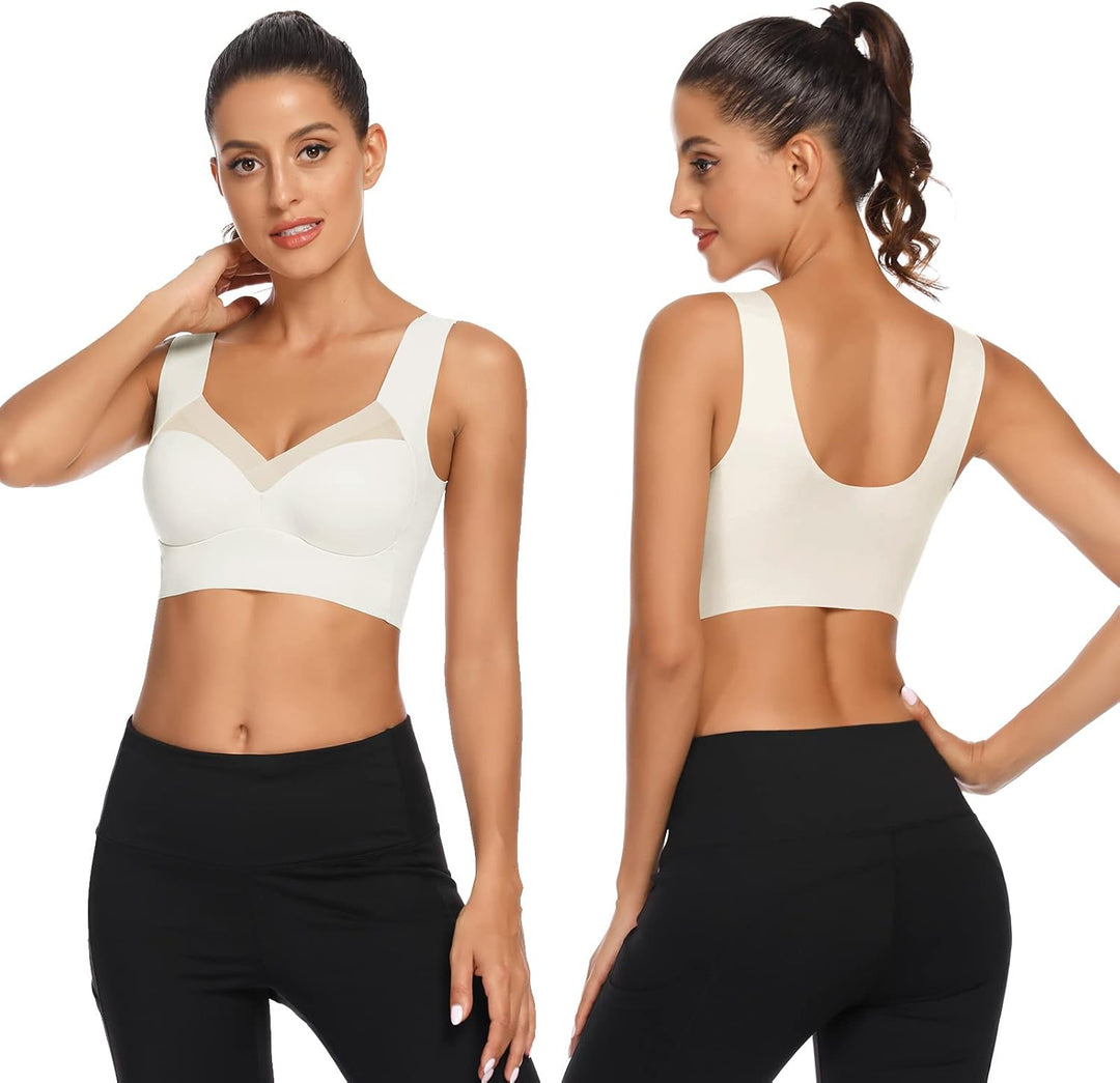 WOWENY BH Damen Ohne Bügel Schlaf Bustier Tops Spitze Bralette Bügelloser Klassischer T Shirt BH Sch